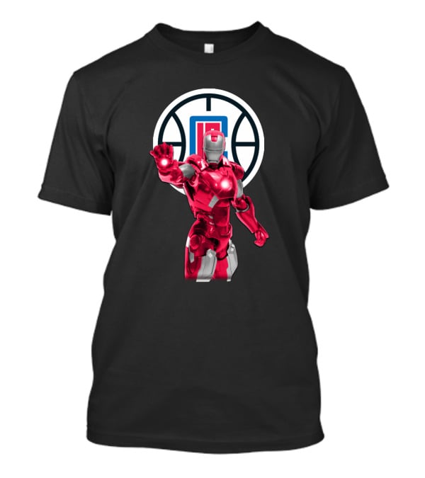 Iron Man La Clippers Basketball Hero Crossover T-Shirt
