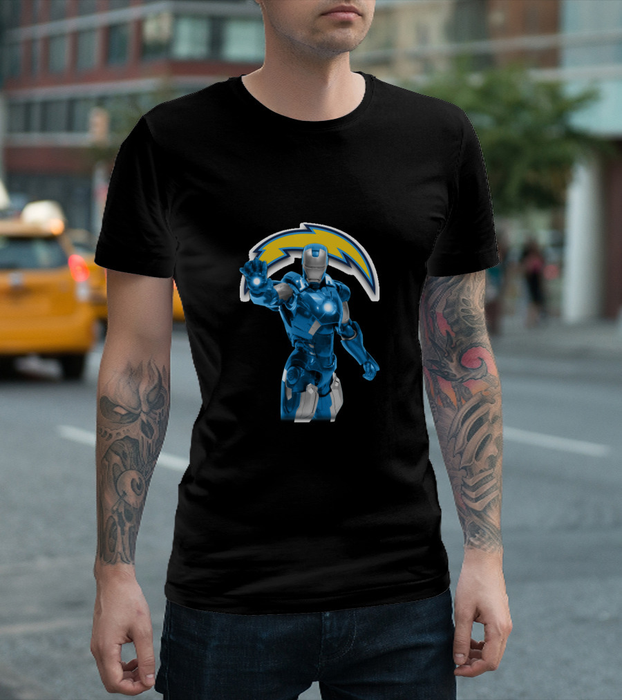 Iron Man Los Angeles Chargers Nfl Fan Crossover T-Shirt