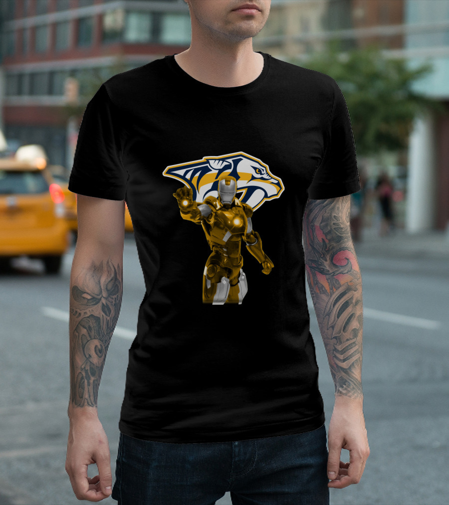 Nashville Predators Iron Man Collaboration T-Shirt