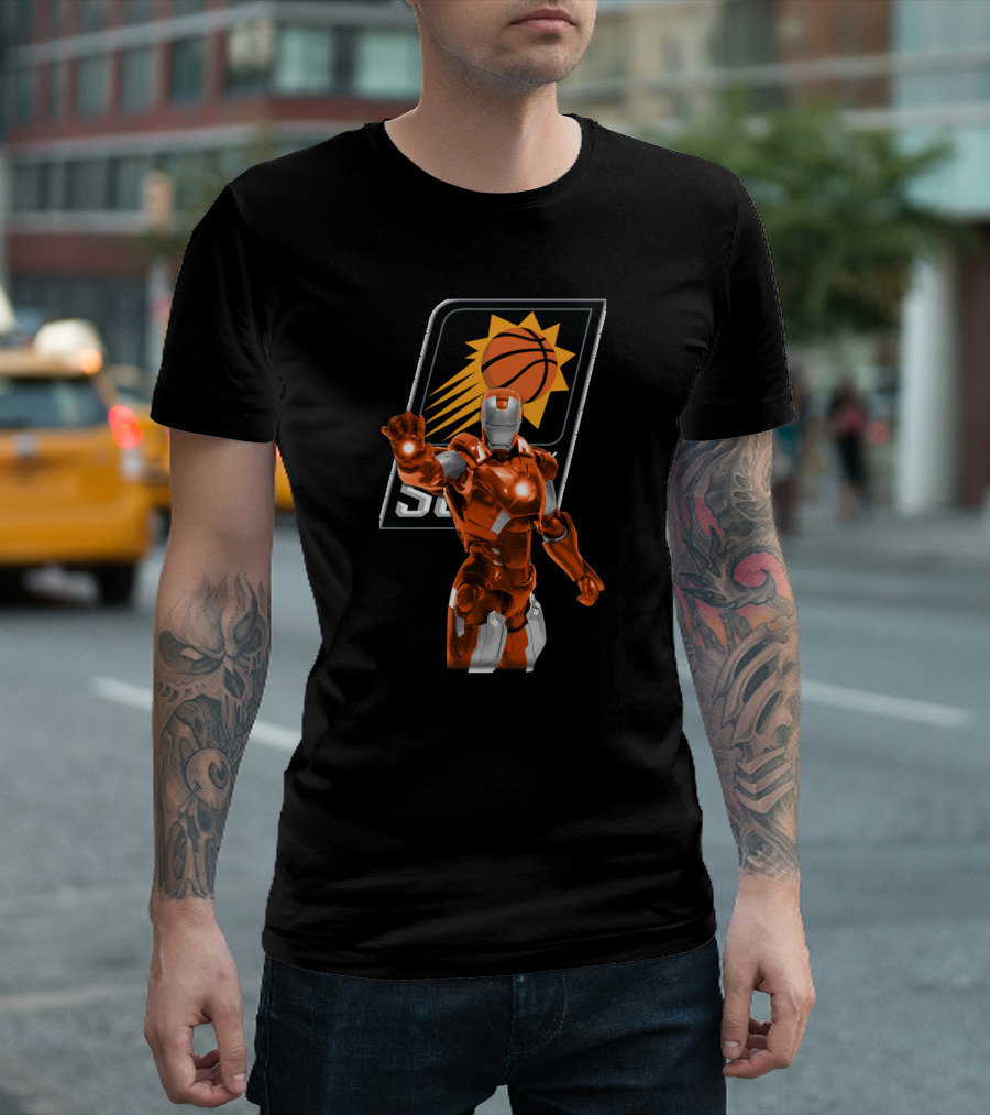 Iron Man Phoenix Suns Nba Fans Crossover T-Shirt