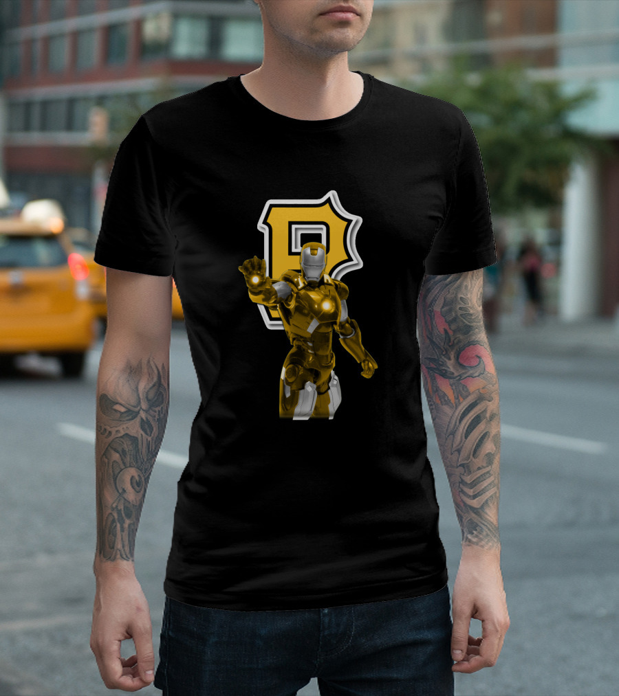 Iron Man with Pittsburgh Pirates T-Shirt