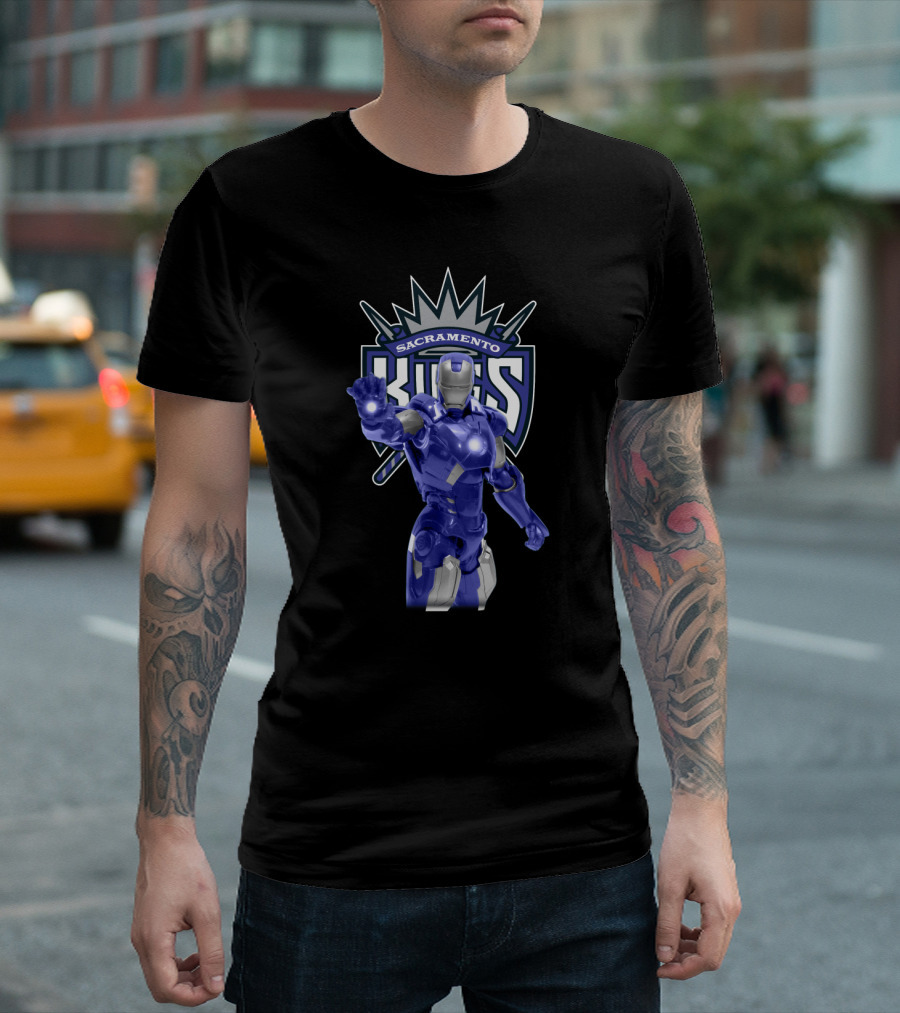 Iron Man Sacramento Kings Fans Loyalty Iconic Crossover T-Shirt