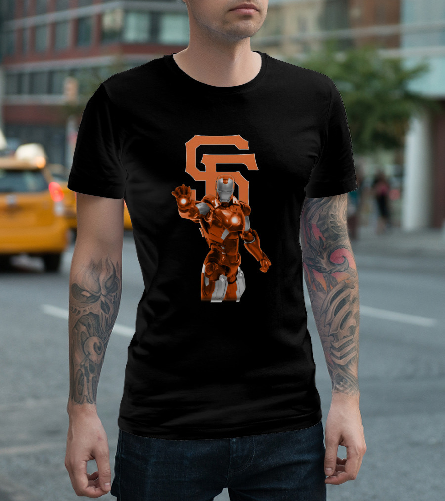 Iron Man SF Giants Crossover T-Shirt