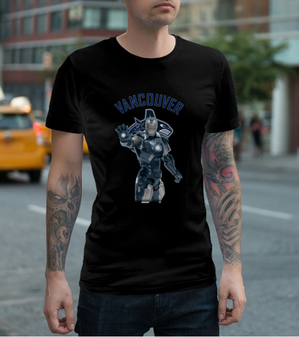 Vancouver Canucks Iron Man Crossover T-Shirt