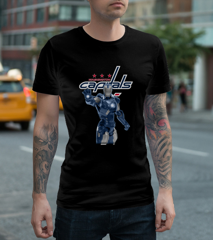 Washington Capitals Iron Man Crossover T-Shirt