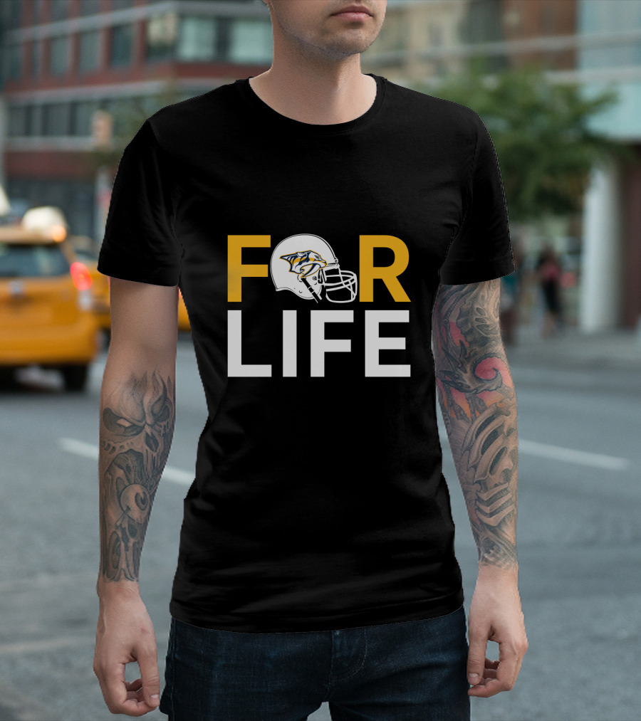 Nashville Predators Helmet Icon For Life T-Shirt