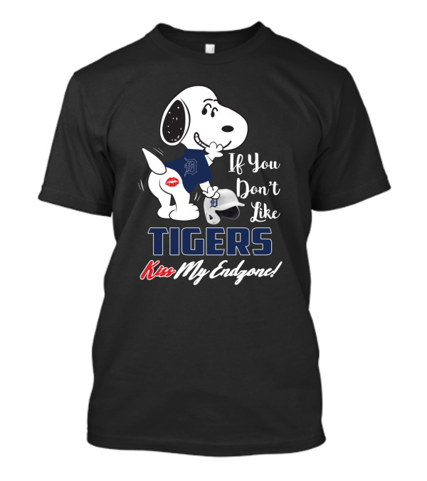 Snoopy If You Don't Like Detroit Tigers Kiss My Endzone T-Shirt