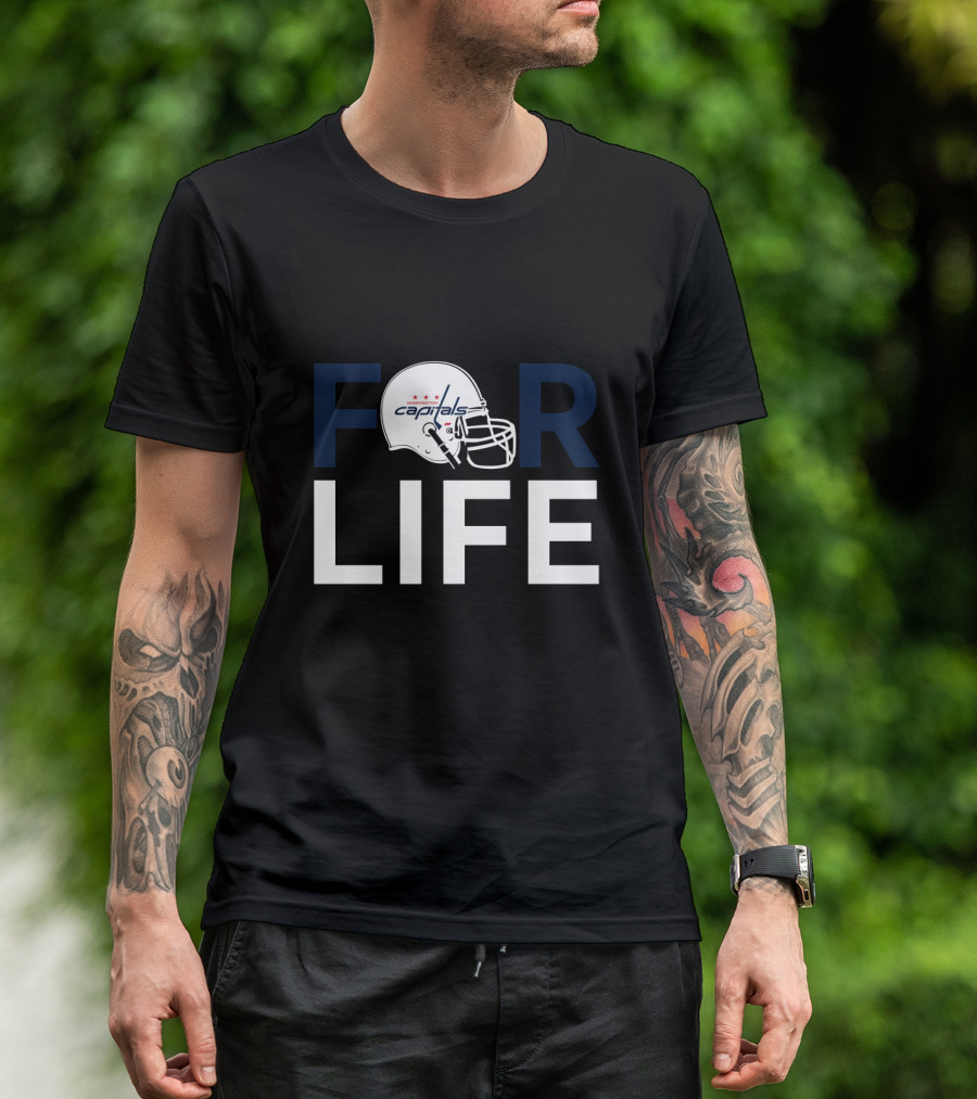 Washington Capitals Football Helmet Fan Forever T-Shirt