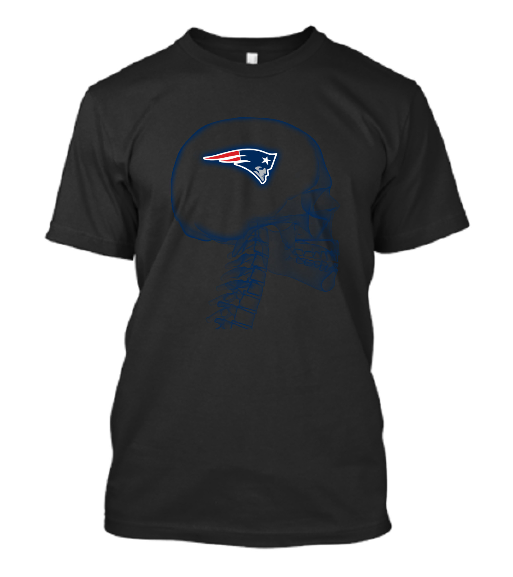New England Patriots Brain Skull Halloween T-Shirt