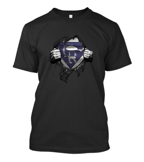 Colorado Rockies Superman Logo Fusion T-Shirt