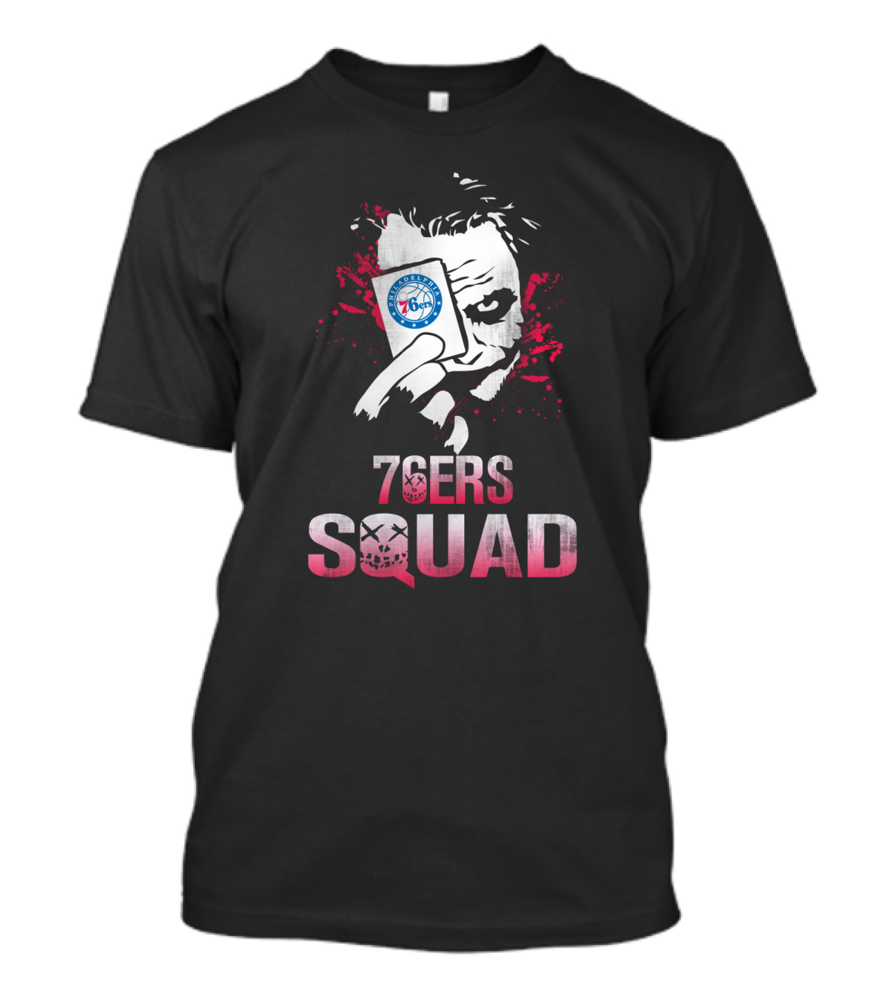 76ers Squad Joker Playing Card Philadelphia Basketball Fans T-Shirt