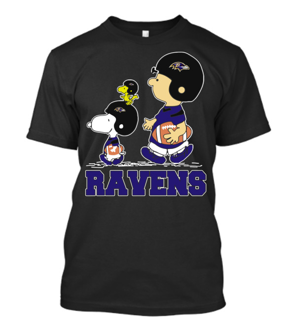 Snoopy And Friends Ravens Football Baltimore Fans T-Shirt