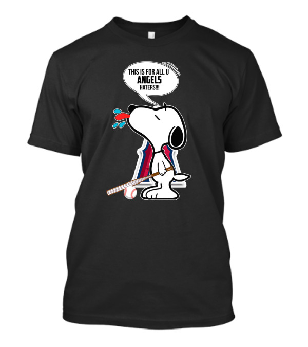 Snoopy Showcases Los Angeles Angels Pride For Haters T-Shirt