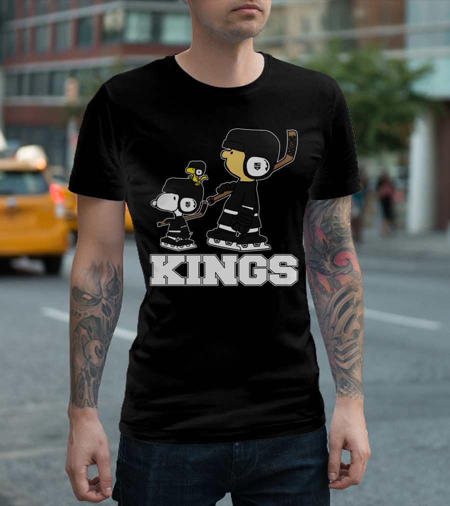 Snoopy And Woodstock Los Angeles Kings Hockey Fans T-Shirt