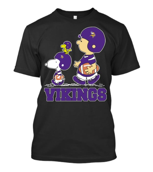 Snoopy Woodstock Charlie Brown Minnesota Vikings Fans T-Shirt