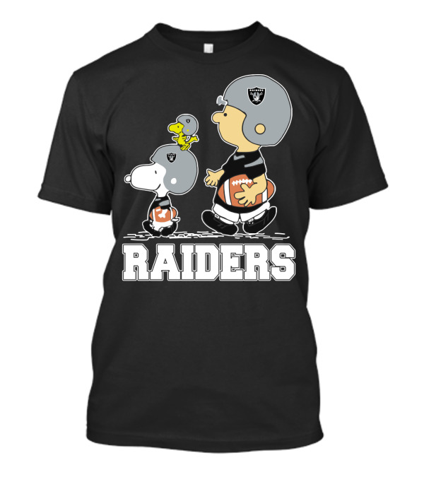 Snoopy Woodstock Charlie Brown Oakland Raiders Fans T-Shirt