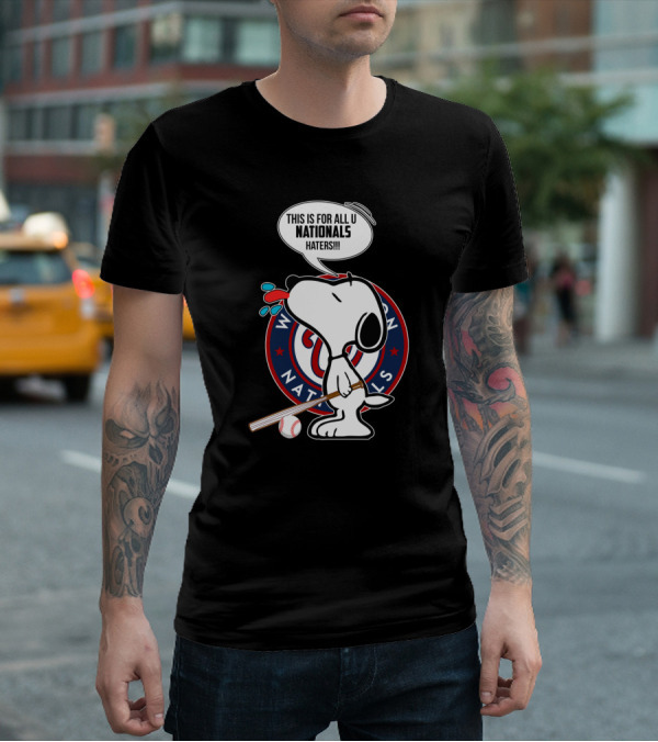Washington Nationals Snoopy Fans Haters Message T-Shirt