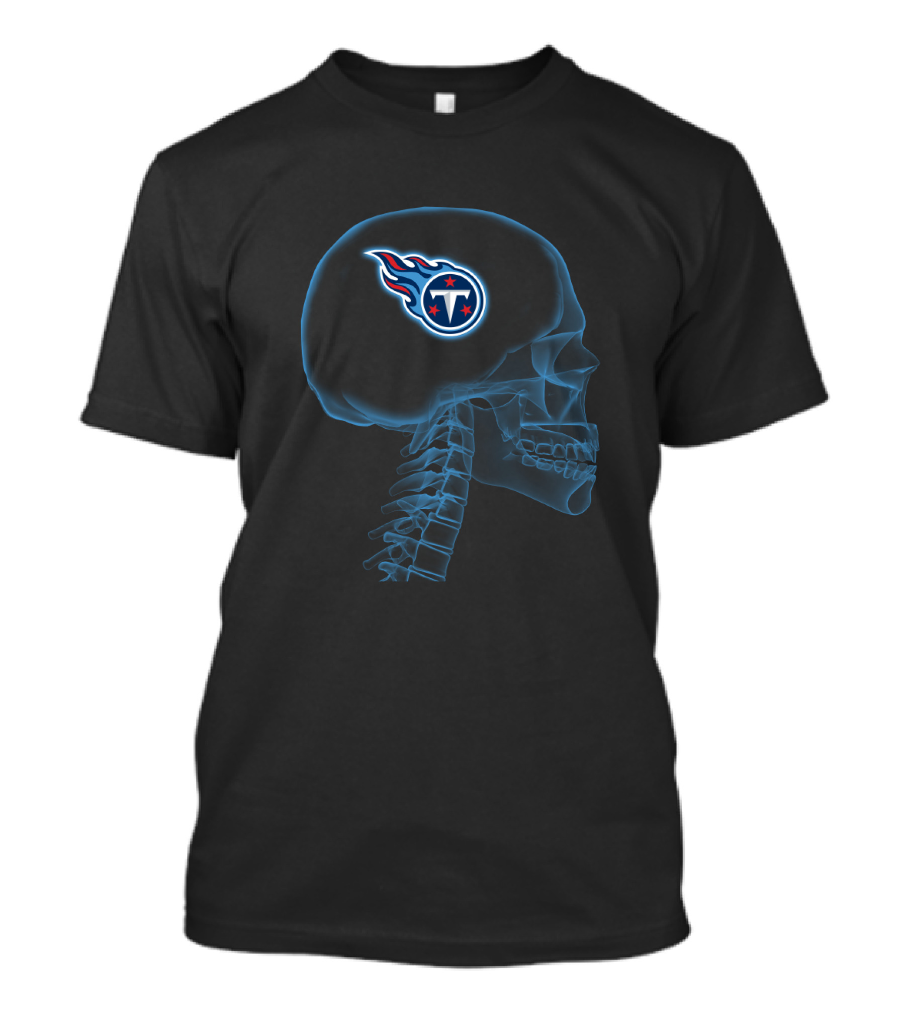 Tennessee Titans Skull Logo Halloween Brain T-Shirt