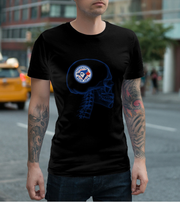 Toronto Blue Jays Skull Brain Halloween T-Shirt