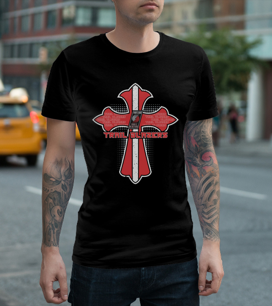 Trail Blazers Portland Cross Iconic Symbol T-Shirt