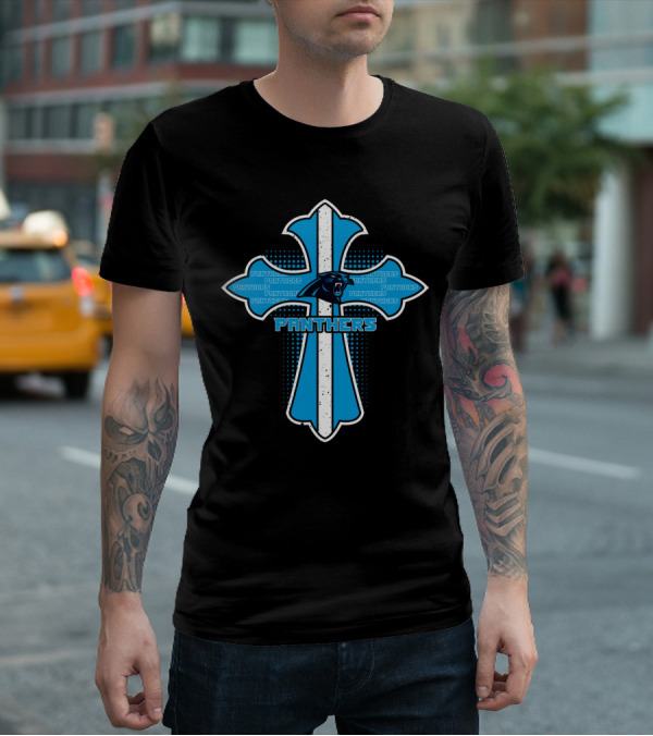 Panthers Cross For Jesus And Carolina Panthers Fans T-Shirt