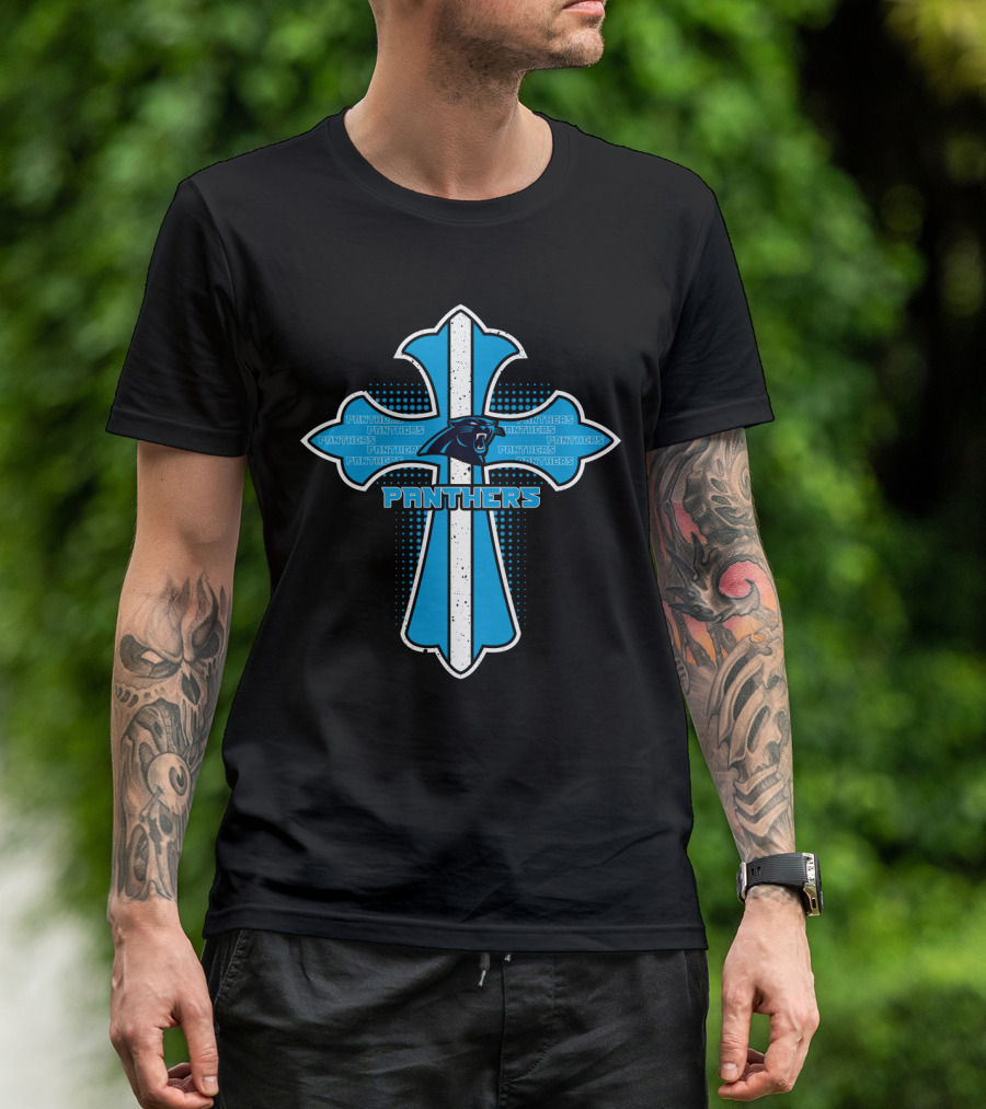 Panthers Cross For Jesus And Carolina Panthers Fans T-Shirt
