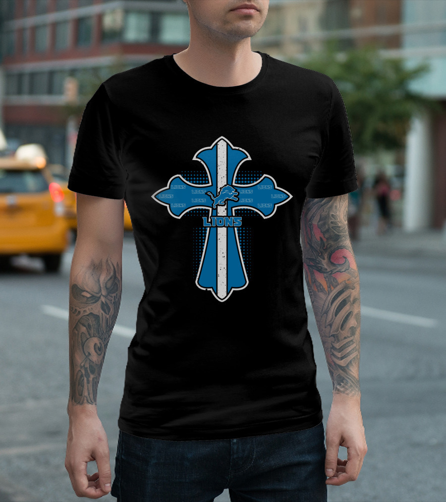 Lions Cross For Jesus And Detroit Fans T-Shirt