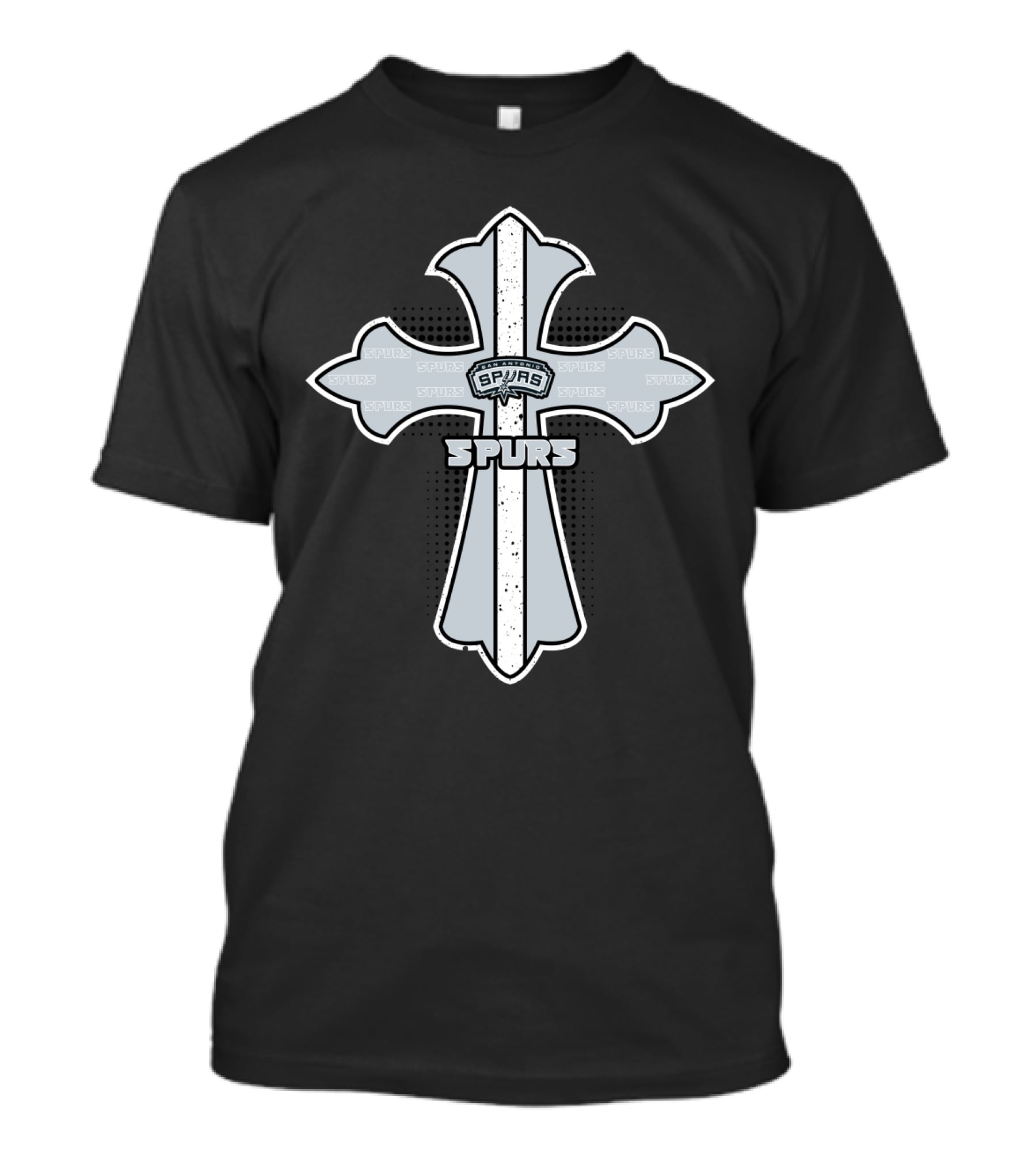 Cross Featuring Spurs For San Antonio Fans T-Shirt