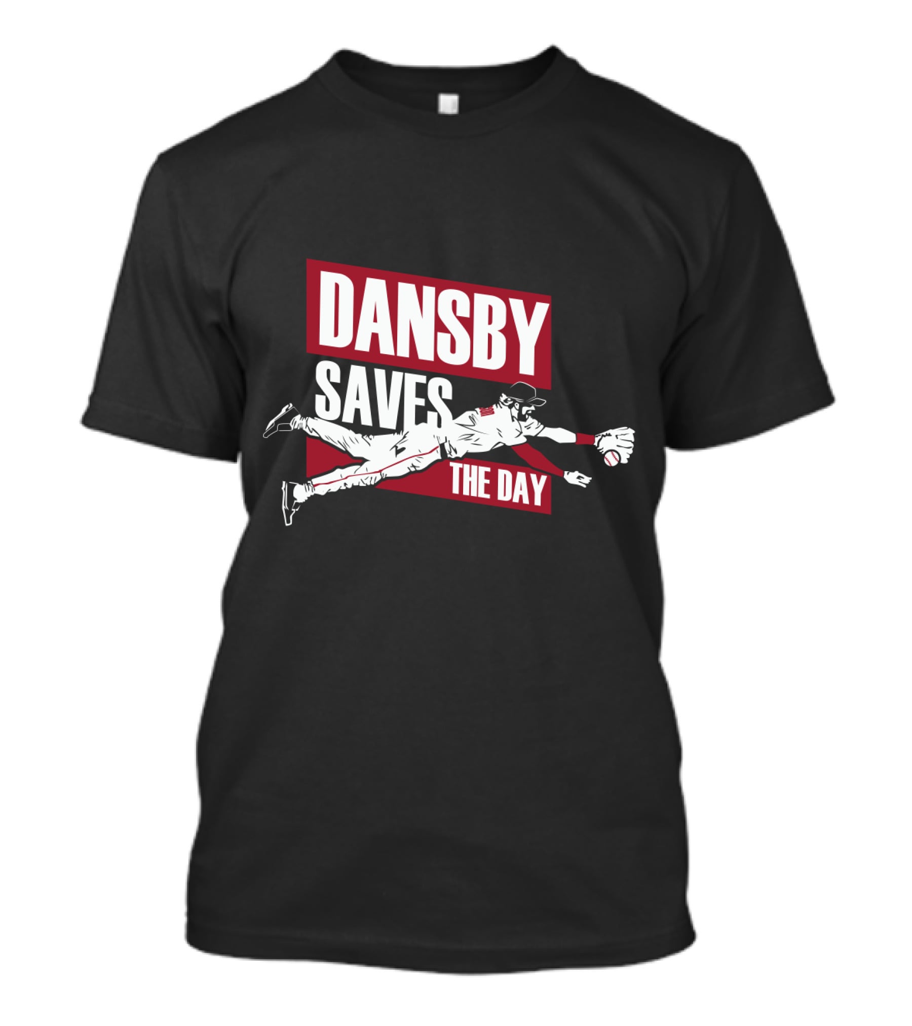 Dansby Saves The Day Baseball Dive Action T-Shirt