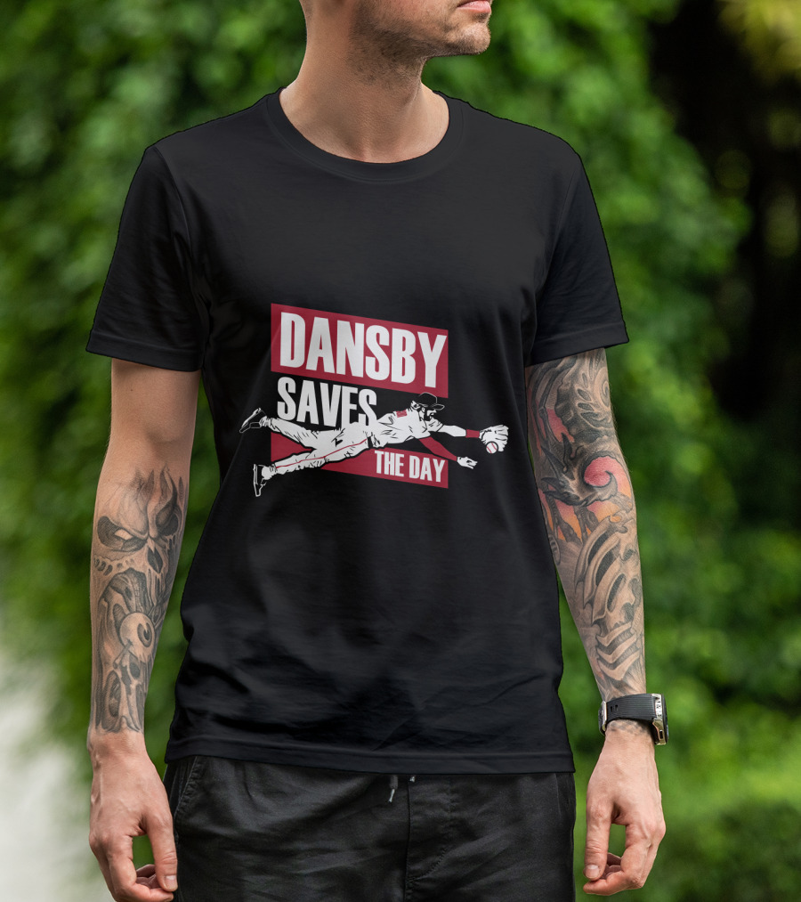 Dansby Saves The Day Baseball Dive Action T-Shirt