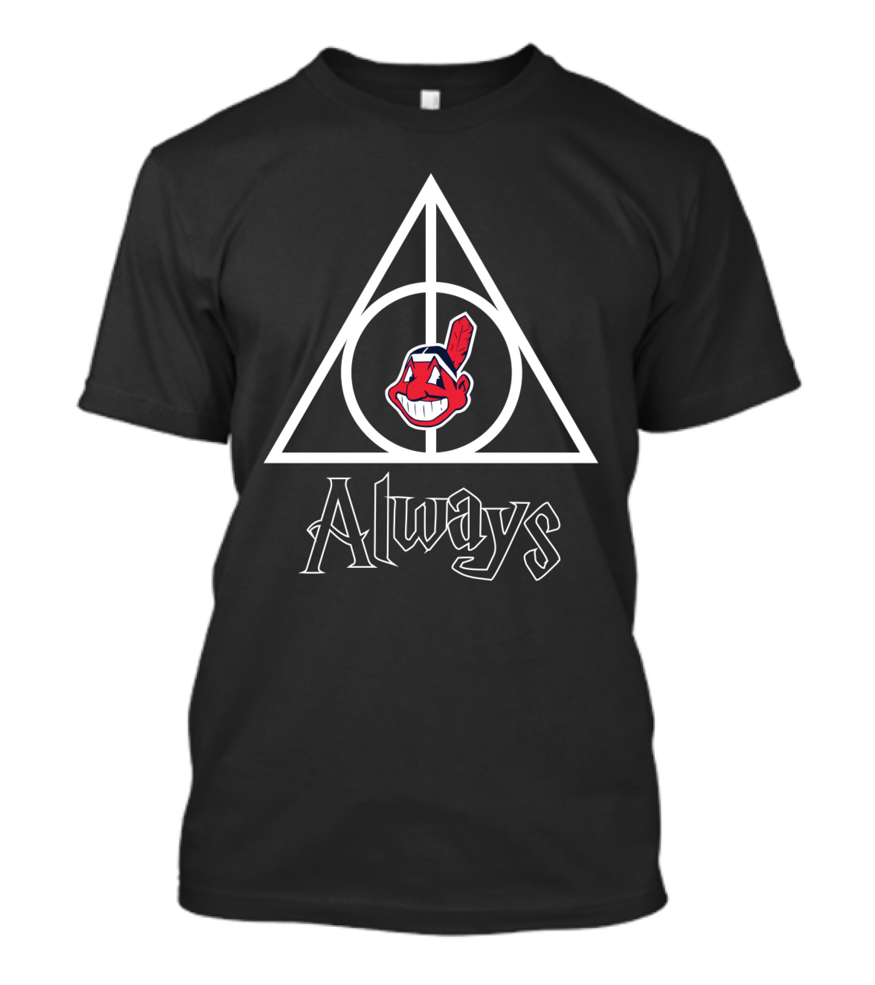 Always Deathly Hallows Chief Wahoo Symbol Mashup T-Shirt