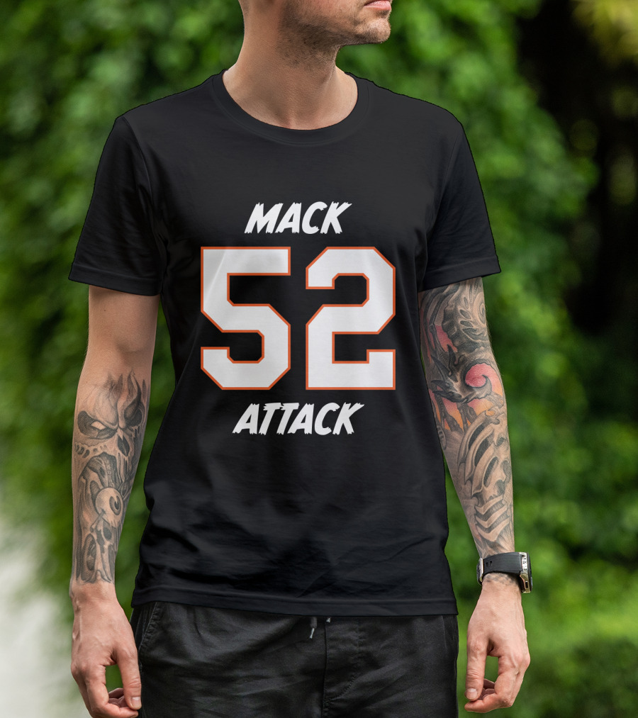 Mack Attack 52 Football Chicago Player Fan Gear T-Shirt