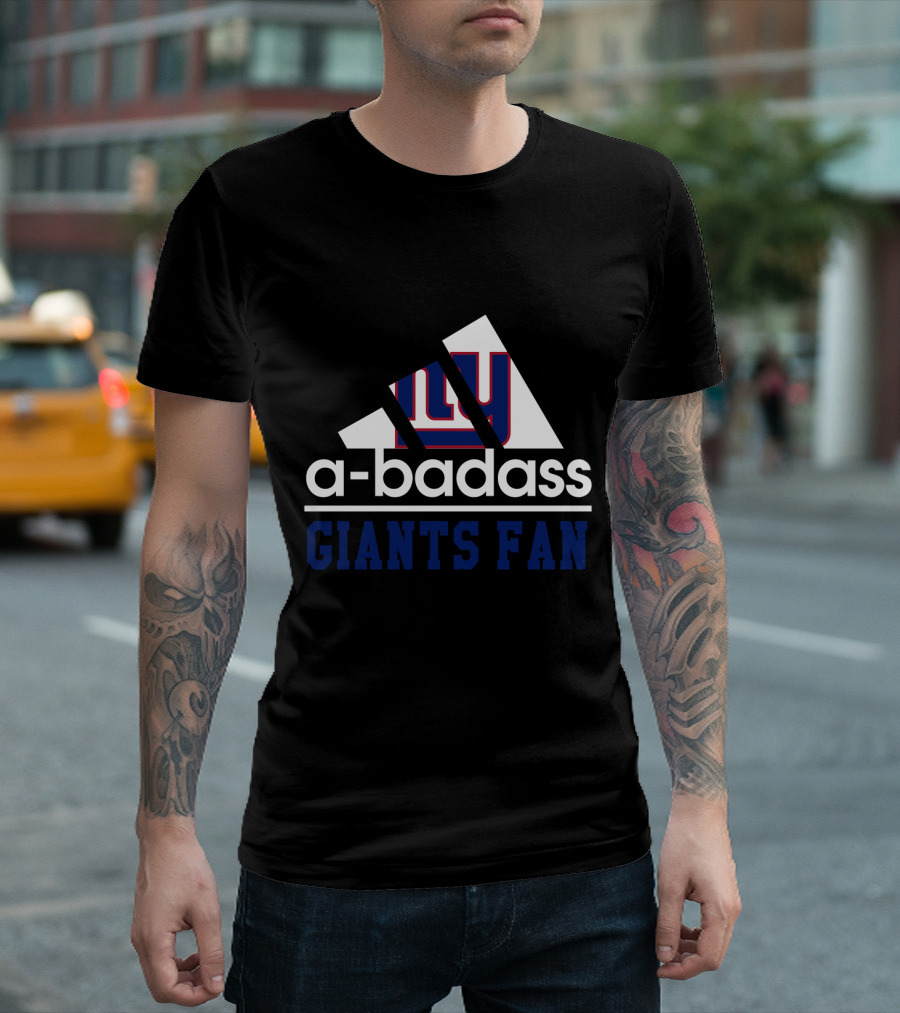 New York Giants A-Badass Giants Fan T-Shirt