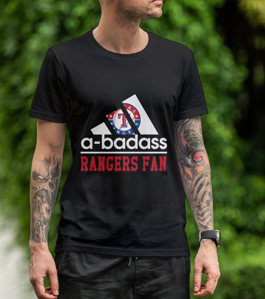 A-Badass Texas Rangers Fan Baseball T-Shirt