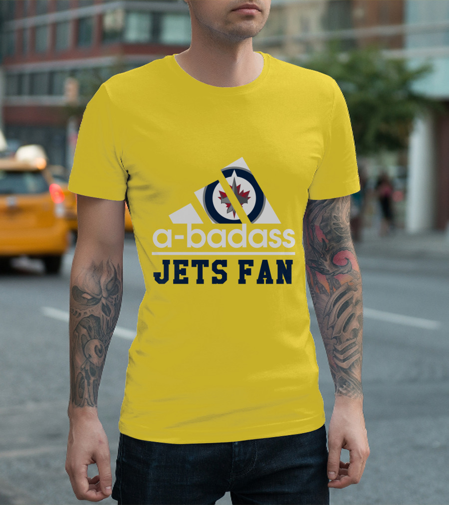Jets Fan A-Badass Winnipeg Logo Cool T-Shirt
