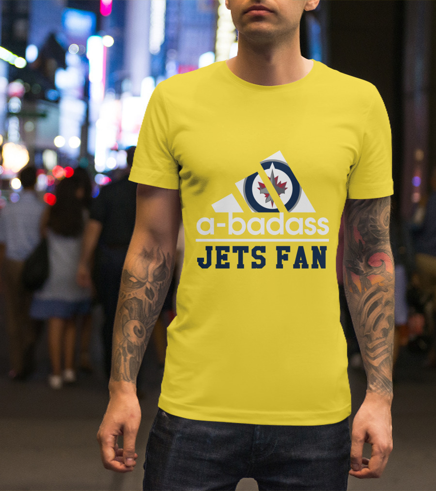 Jets Fan A-Badass Winnipeg Logo Cool T-Shirt