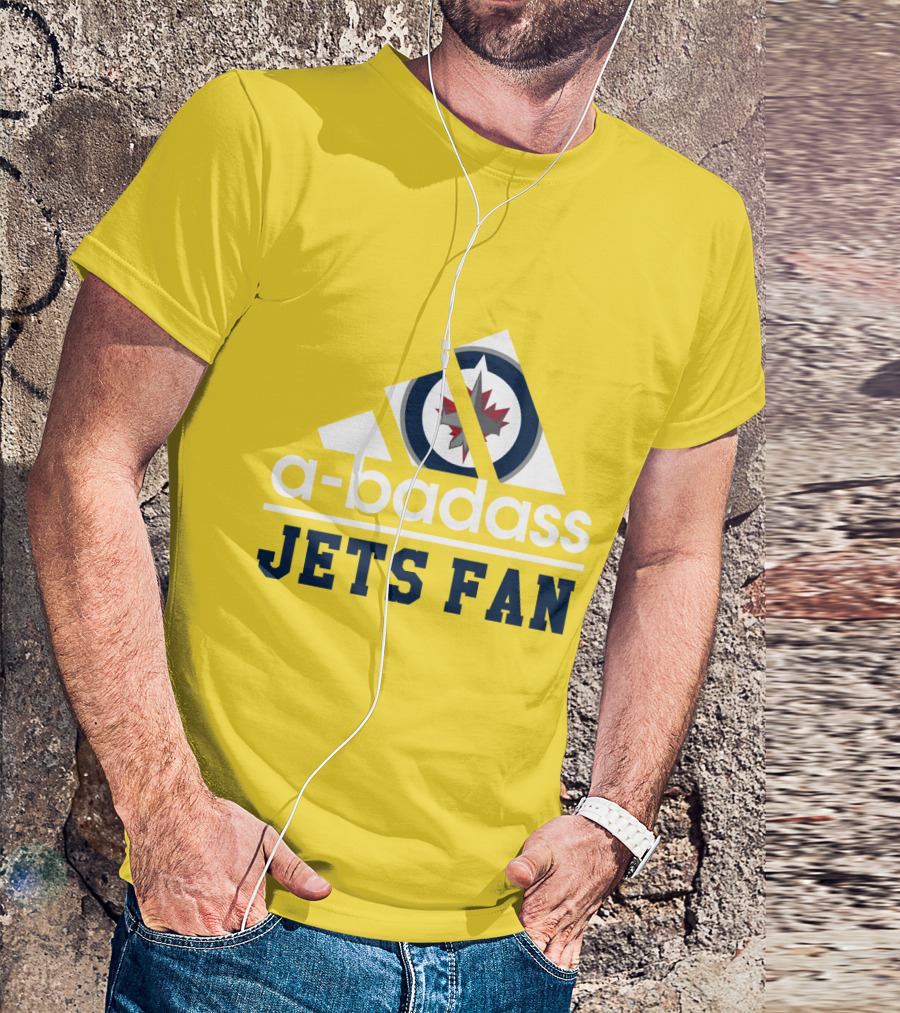 Jets Fan A-Badass Winnipeg Logo Cool T-Shirt