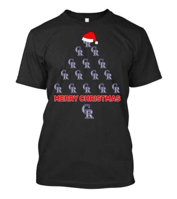 Merry Christmas Colorado Rockies Tree T-Shirt