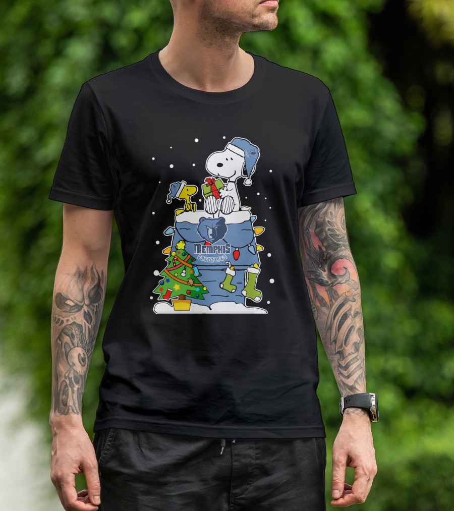 Memphis Grizzlies Snoopy Christmas Cheer T-Shirt
