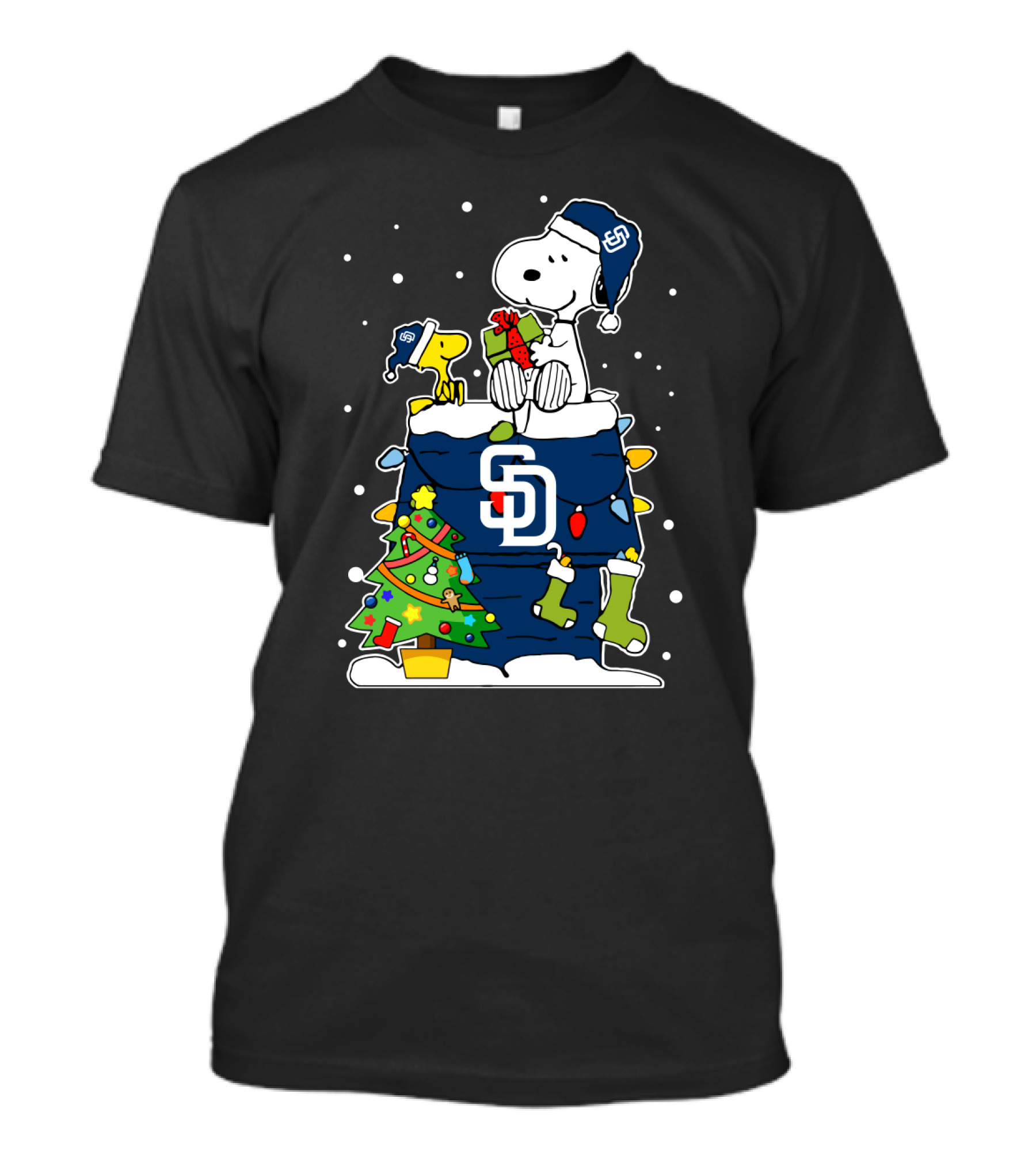 San Diego Padres Snoopy Christmas Theme T-Shirt