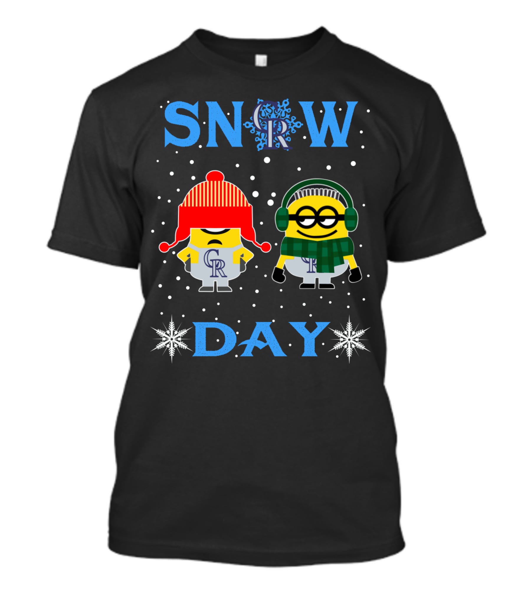 Snow Day For Colorado Rockies Minion Fans T-Shirt