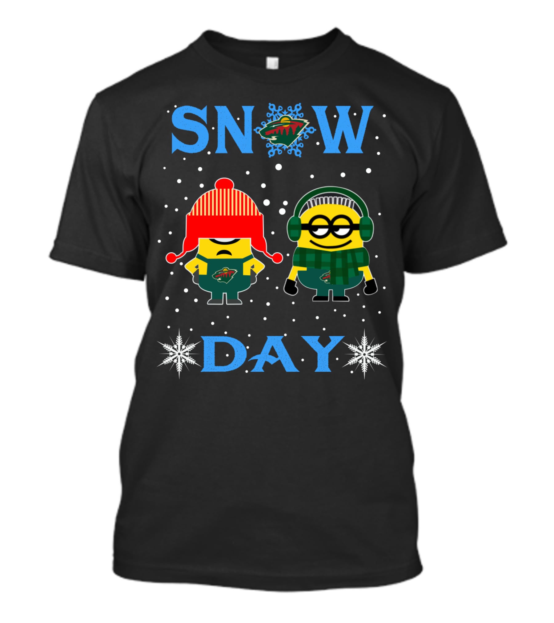 Snow Day Minnesota Wild Minion Fans T-Shirt