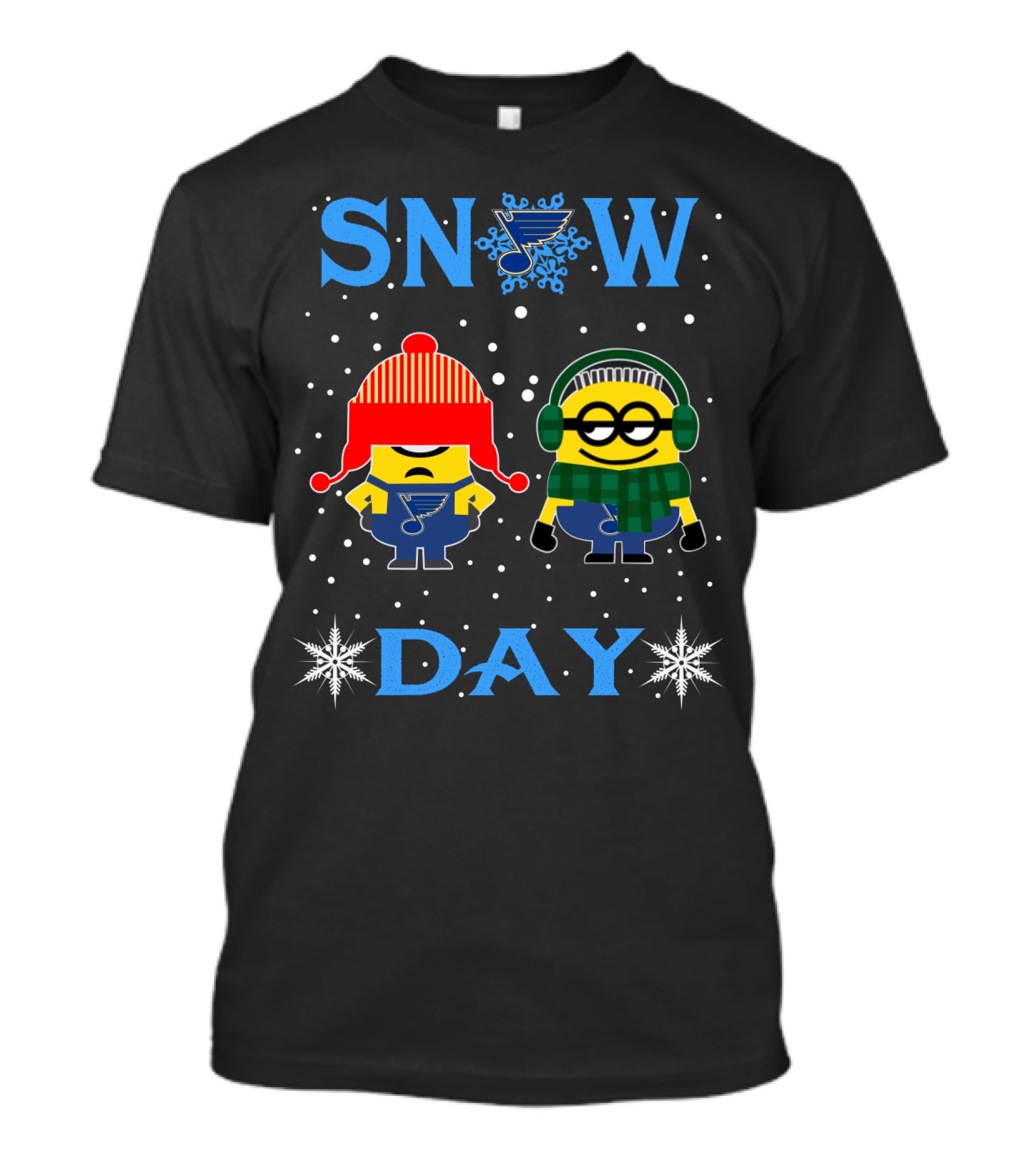 Snow Day St. Louis Blues Minion Fans Fun T-Shirt