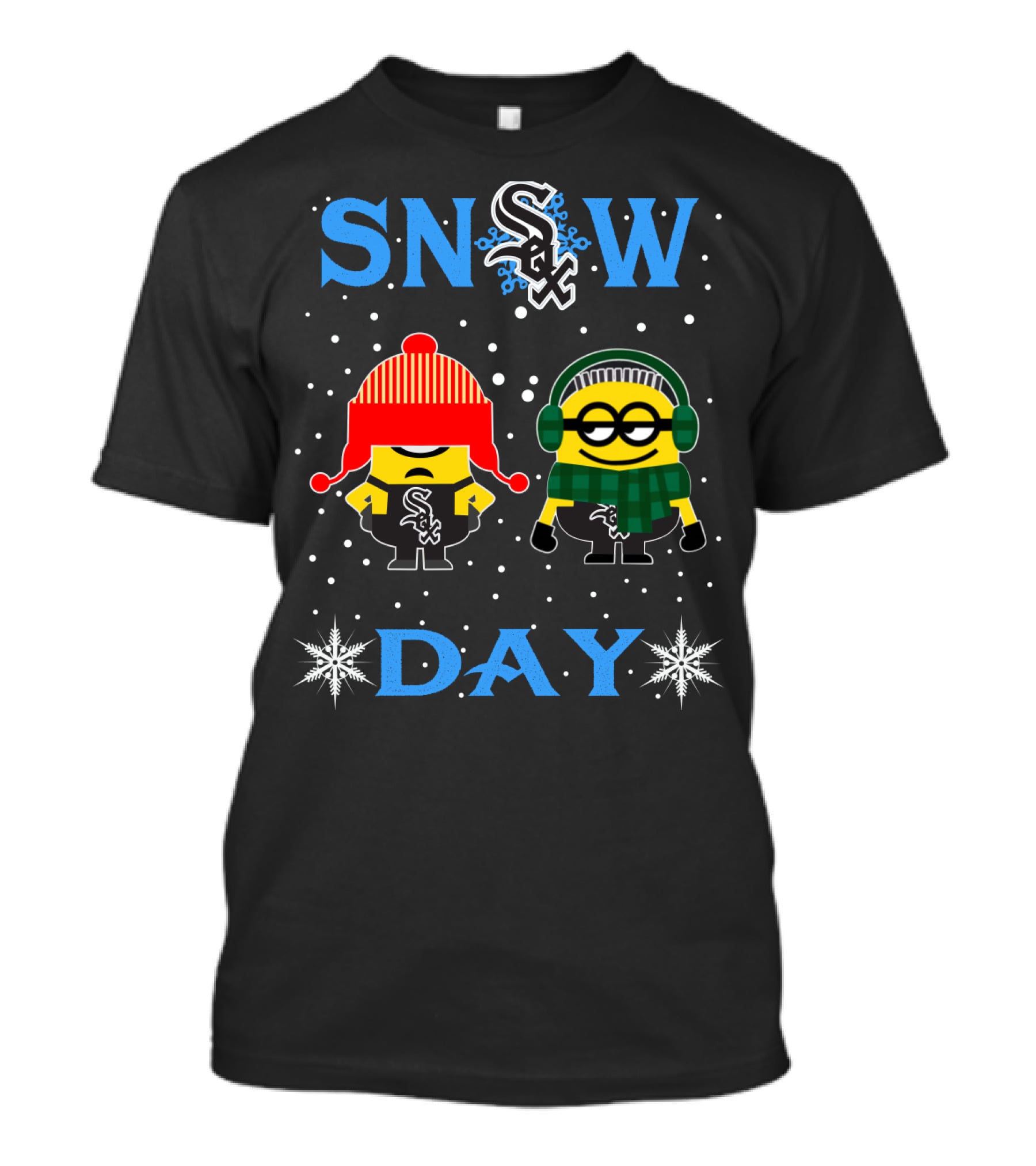 Chicago White Sox Snow Day Minion Winter Fun T-Shirt