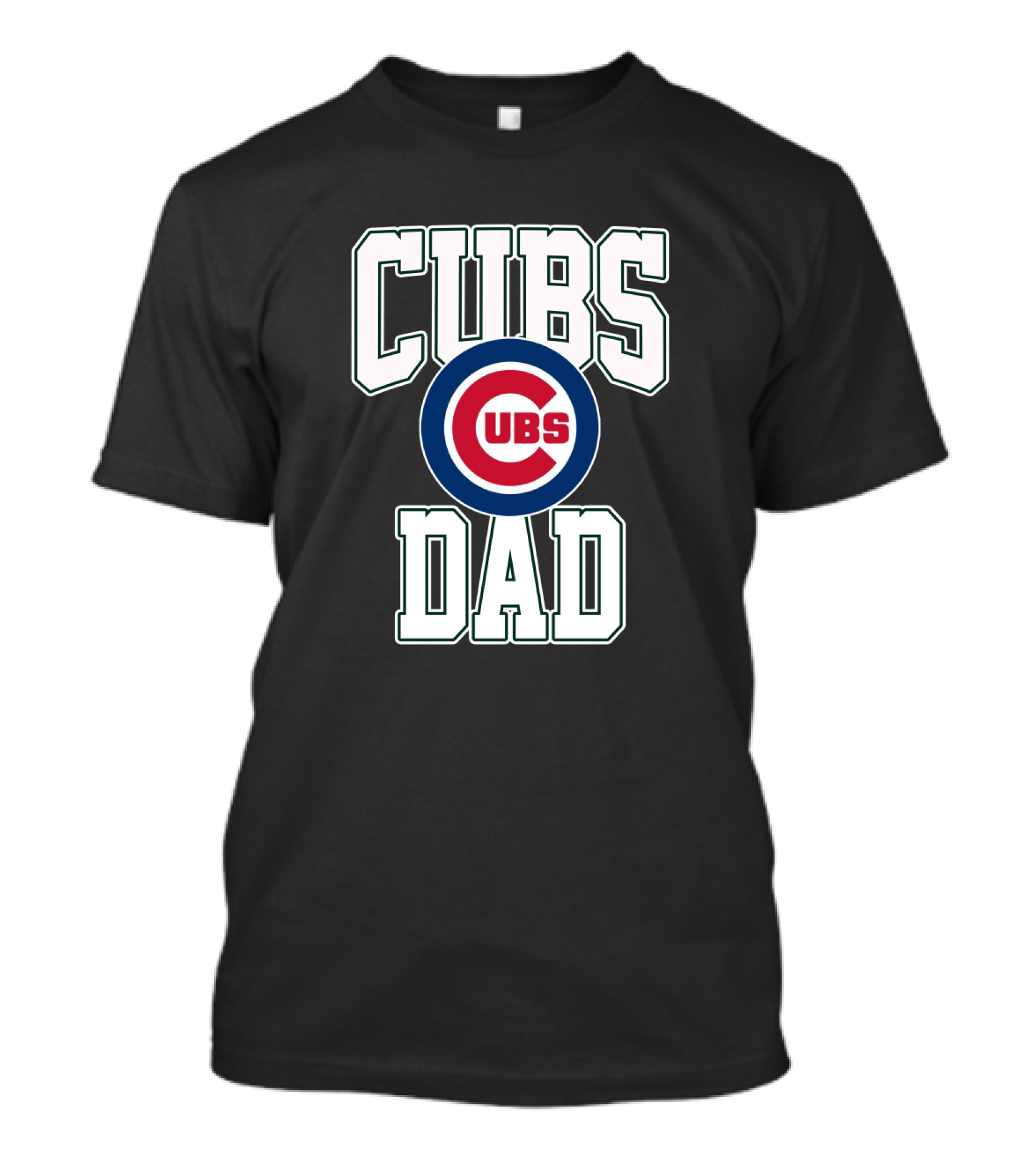 Chicago Cubs Dad Baseball Fan Logo T-Shirt