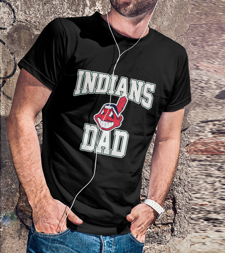 Indians Dad Cleveland Baseball Logo Enthusiast T-Shirt