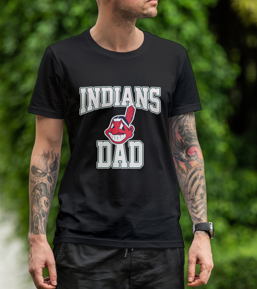 Indians Dad Cleveland Baseball Logo Enthusiast T-Shirt