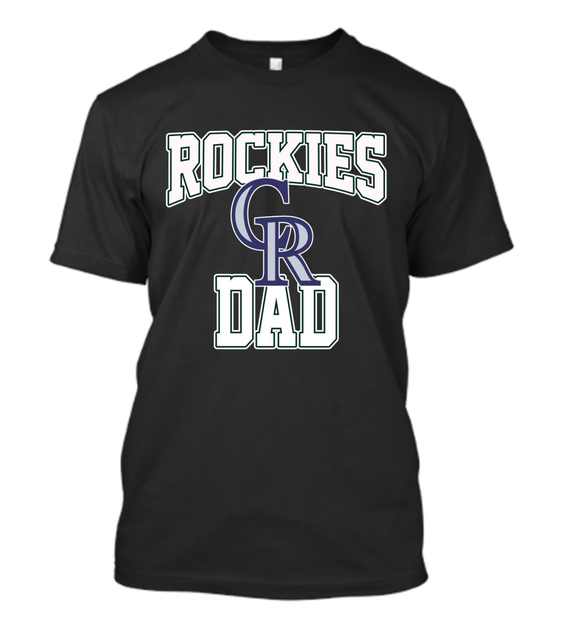 Rockies Dad CR Baseball Fan Father Gift T-Shirt
