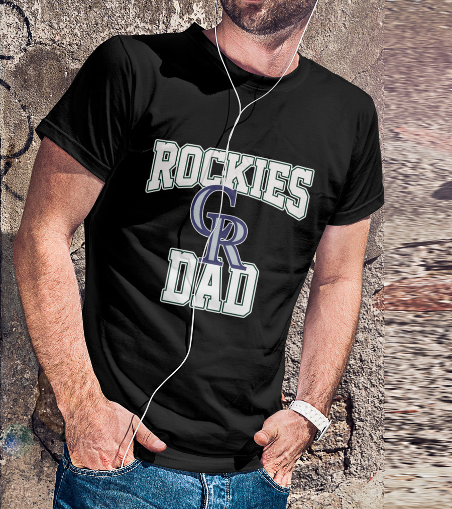 Rockies Dad CR Baseball Fan Father Gift T-Shirt