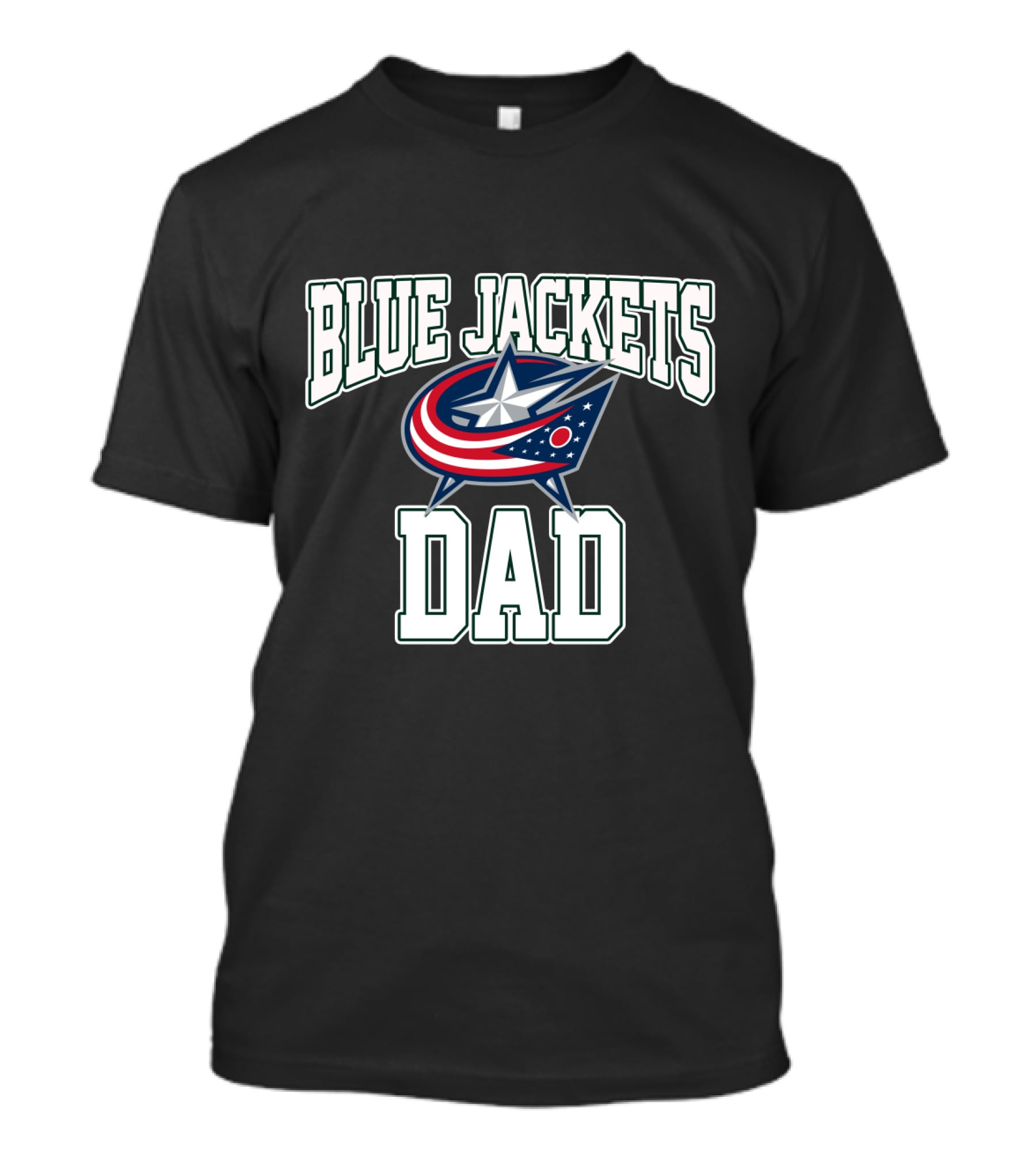 Blue Jackets Dad Fan Columbus NHL Team Pride T-Shirt